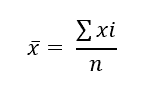 formule de la moyenne de x